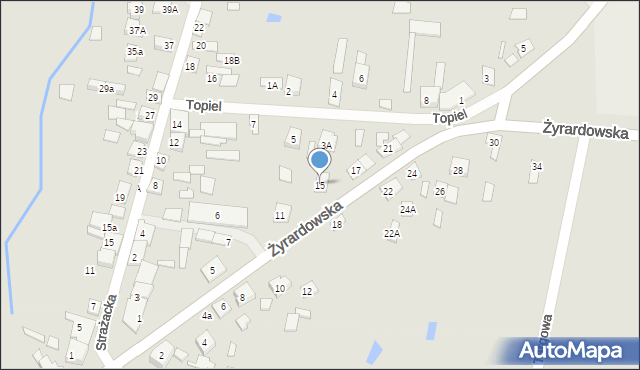 Wiskitki, Żyrardowska, 15, mapa Wiskitki