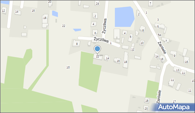 Wrzosowa, Życzliwa, 12, mapa Wrzosowa