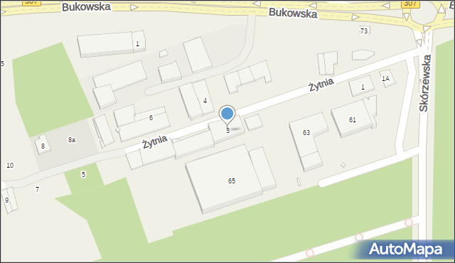 Wysogotowo, Żytnia, 3, mapa Wysogotowo