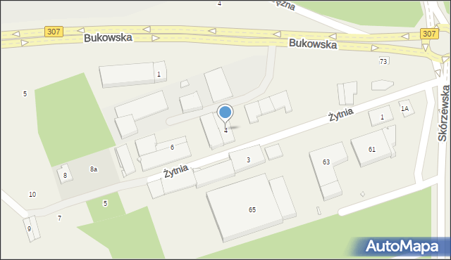 Wysogotowo, Żytnia, 4A, mapa Wysogotowo