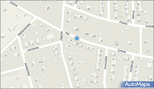 Wyszków, Żytnia, 23, mapa Wyszków