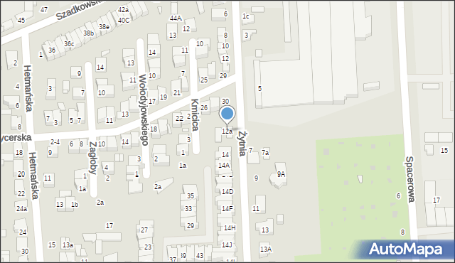 Zduńska Wola, Żytnia, 12a, mapa Zduńska Wola