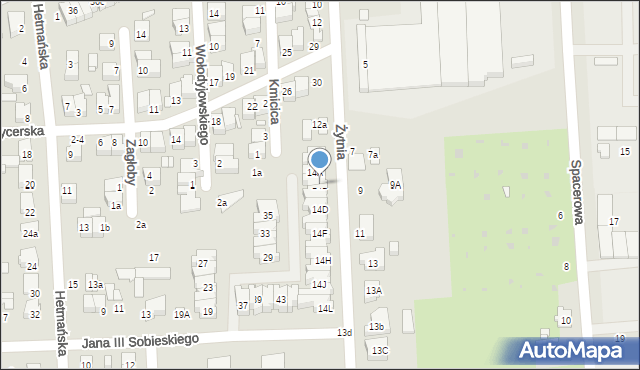 Zduńska Wola, Żytnia, 14B, mapa Zduńska Wola
