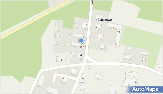 Zybułtowo, Zybułtowo, 15, mapa Zybułtowo