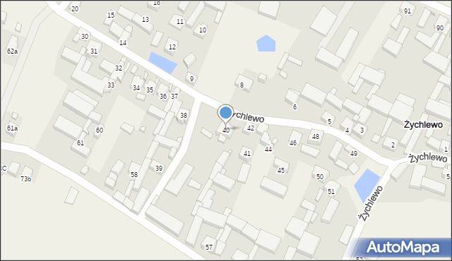 Żychlewo, Żychlewo, 40, mapa Żychlewo