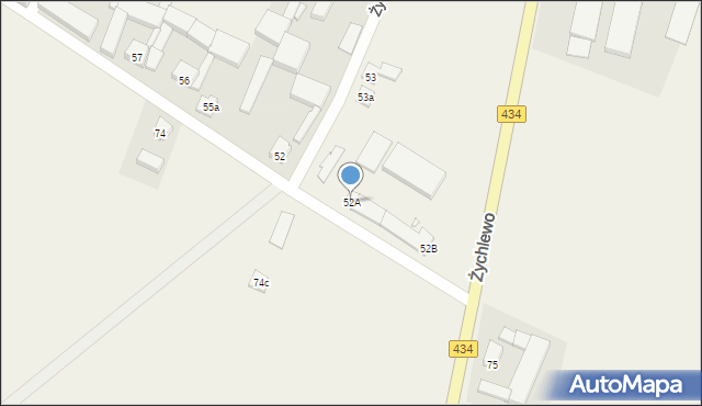 Żychlewo, Żychlewo, 52A, mapa Żychlewo