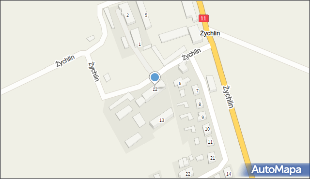 Żychlin, Żychlin, 12, mapa Żychlin