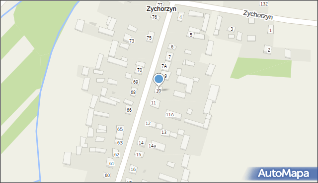 Zychorzyn, Zychorzyn, 10, mapa Zychorzyn