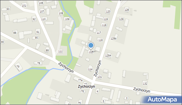 Zychorzyn, Zychorzyn, 115, mapa Zychorzyn