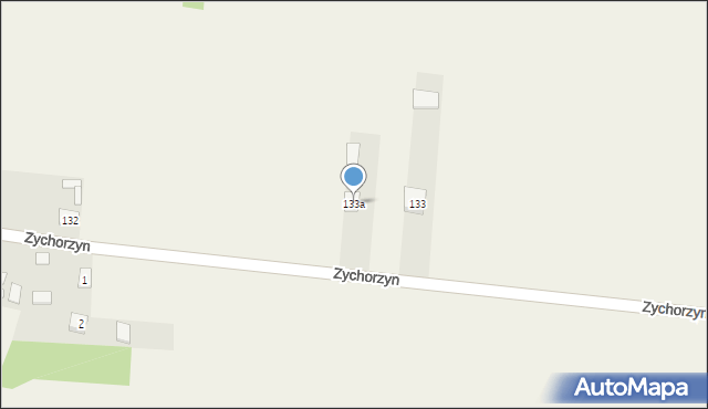 Zychorzyn, Zychorzyn, 133a, mapa Zychorzyn