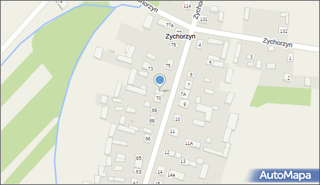 Zychorzyn, Zychorzyn, 71, mapa Zychorzyn