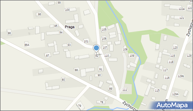 Zychorzyn, Zychorzyn, 92, mapa Zychorzyn