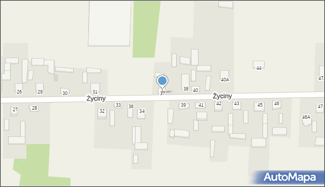 Życiny, Życiny, 37, mapa Życiny