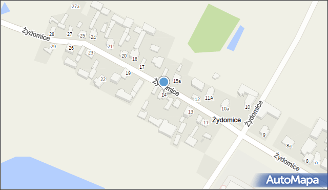 Żydomice, Żydomice, 14, mapa Żydomice