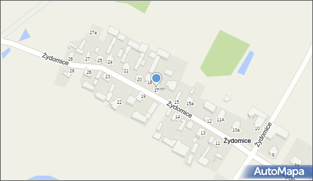 Żydomice, Żydomice, 17, mapa Żydomice