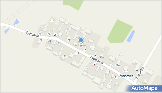 Żydomice, Żydomice, 18, mapa Żydomice