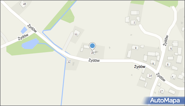 Żydów, Żydów, 10, mapa Żydów