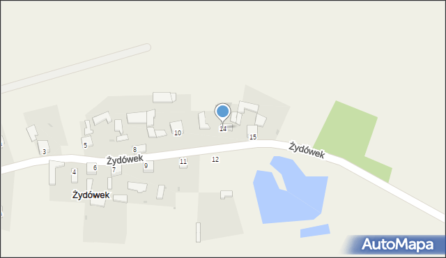 Żydówek, Żydówek, 14, mapa Żydówek