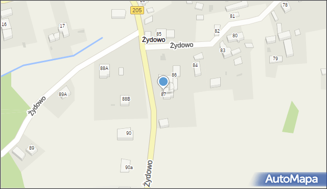 Żydowo, Żydowo, 87, mapa Żydowo