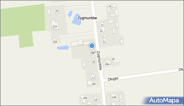 Zygmuntów, Zygmuntów, 19a, mapa Zygmuntów