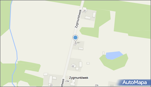 Zygmuntówek, Zygmuntówek, 21, mapa Zygmuntówek