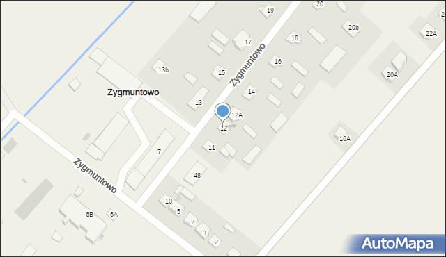 Zygmuntowo, Zygmuntowo, 12, mapa Zygmuntowo