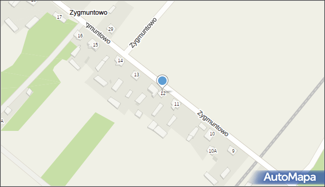 Zygmuntowo, Zygmuntowo, 12, mapa Zygmuntowo