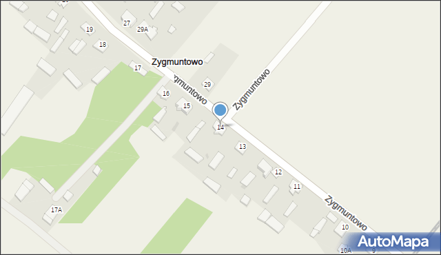 Zygmuntowo, Zygmuntowo, 14, mapa Zygmuntowo