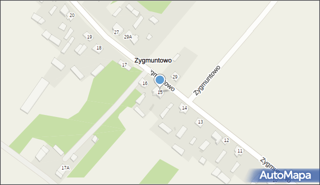 Zygmuntowo, Zygmuntowo, 15, mapa Zygmuntowo