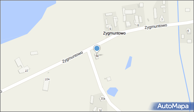 Zygmuntowo, Zygmuntowo, 9a, mapa Zygmuntowo