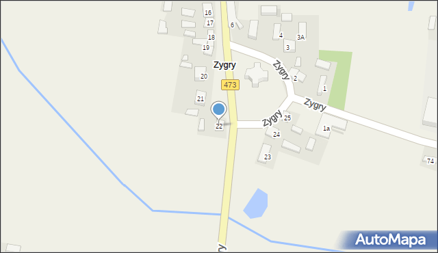 Zygry, Zygry, 22, mapa Zygry