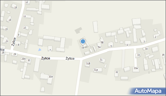 Żylice, Żylice, 6, mapa Żylice