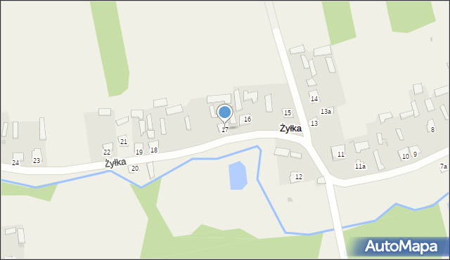 Żyłka, Żyłka, 17, mapa Żyłka