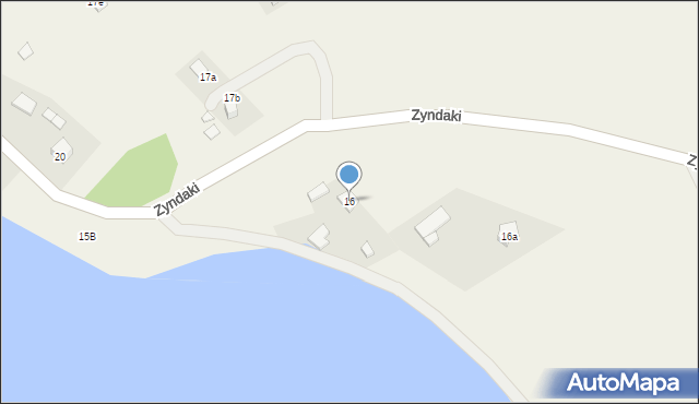 Zyndaki, Zyndaki, 16, mapa Zyndaki