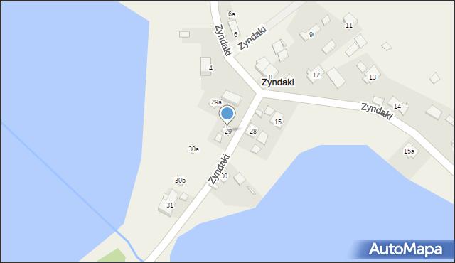 Zyndaki, Zyndaki, 29, mapa Zyndaki