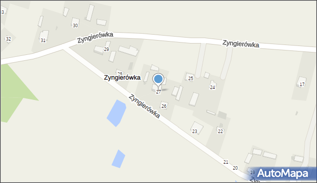 Zyngierówka, Zyngierówka, 27, mapa Zyngierówka