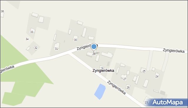 Zyngierówka, Zyngierówka, 29, mapa Zyngierówka