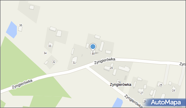 Zyngierówka, Zyngierówka, 30, mapa Zyngierówka