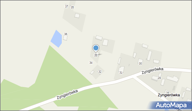 Zyngierówka, Zyngierówka, 33, mapa Zyngierówka