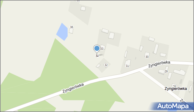 Zyngierówka, Zyngierówka, 34, mapa Zyngierówka