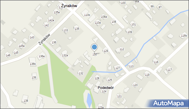 Żyraków, Żyraków, 130, mapa Żyraków