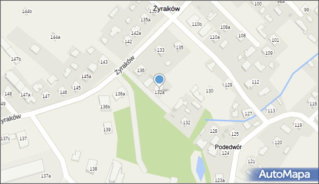 Żyraków, Żyraków, 132a, mapa Żyraków