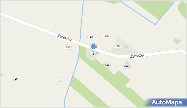 Żyraków, Żyraków, 141, mapa Żyraków