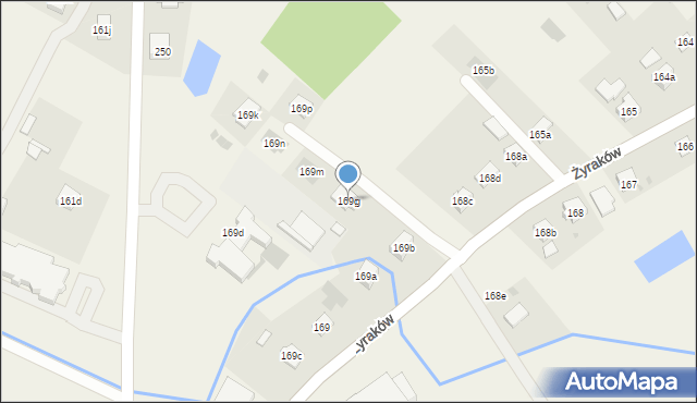 Żyraków, Żyraków, 169g, mapa Żyraków