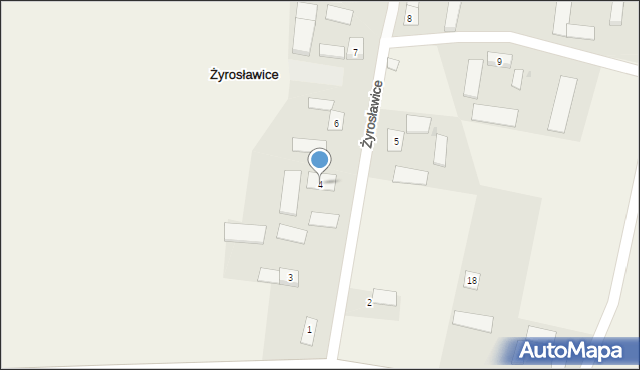 Żyrosławice, Żyrosławice, 4, mapa Żyrosławice