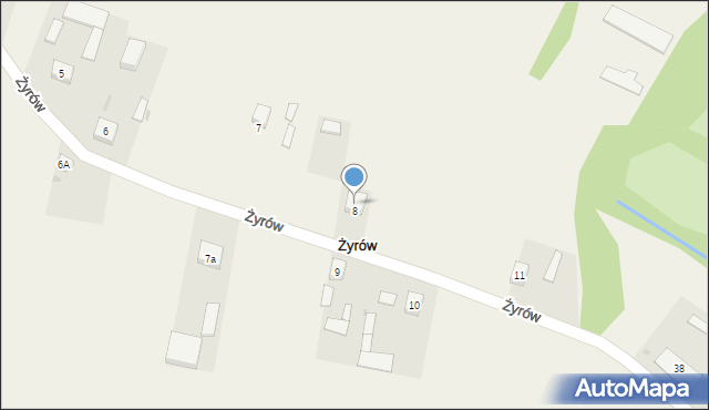 Żyrów, Żyrów, 8A, mapa Żyrów