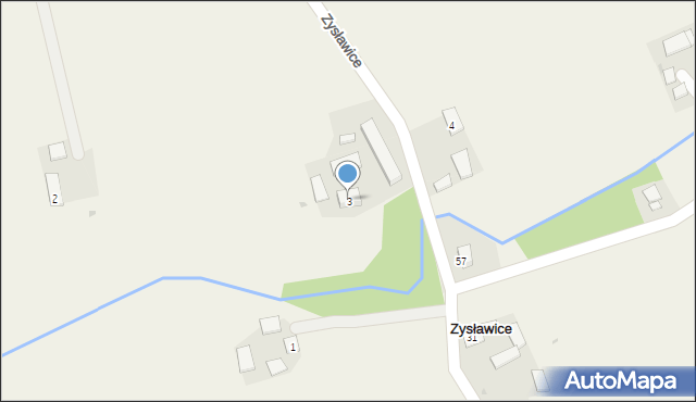 Zysławice, Zysławice, 3, mapa Zysławice