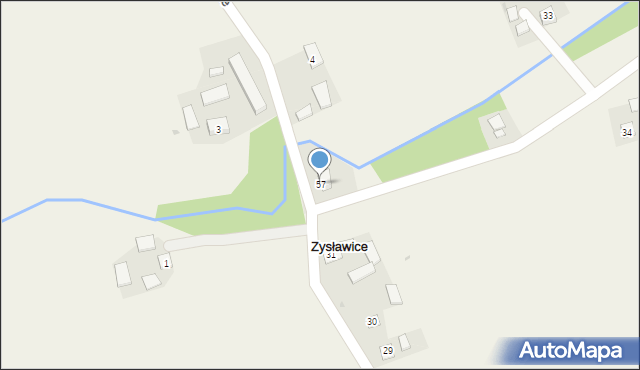 Zysławice, Zysławice, 57, mapa Zysławice