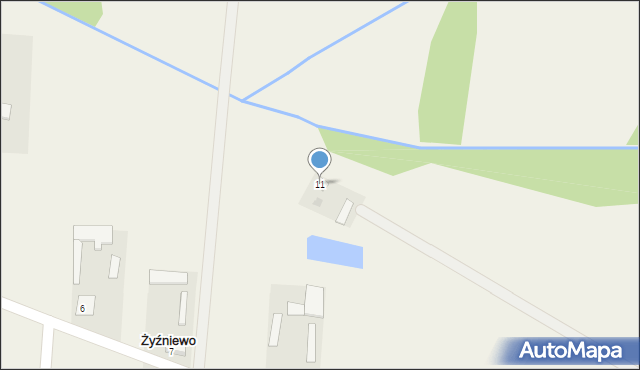 Żyźniewo, Żyźniewo, 11, mapa Żyźniewo