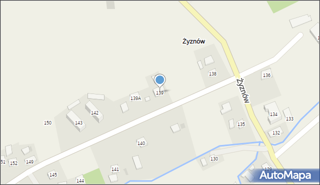 Żyznów, Żyznów, 139, mapa Żyznów